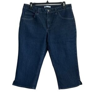 Riders by Lee Mid Rise Capri Jeans Dark Wash Women Size 12 M